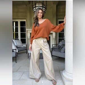 Benaar Los Angeles Widelegs Tan Trouser Pants NWOT